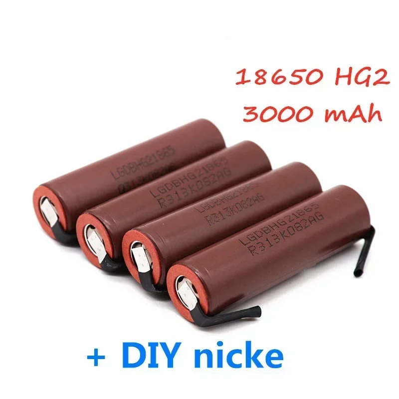 of Rechargeable Batteries, Original 3.7V HG2 18650 3000mah High-power, High Discharge High Current+DIY Screwdriver