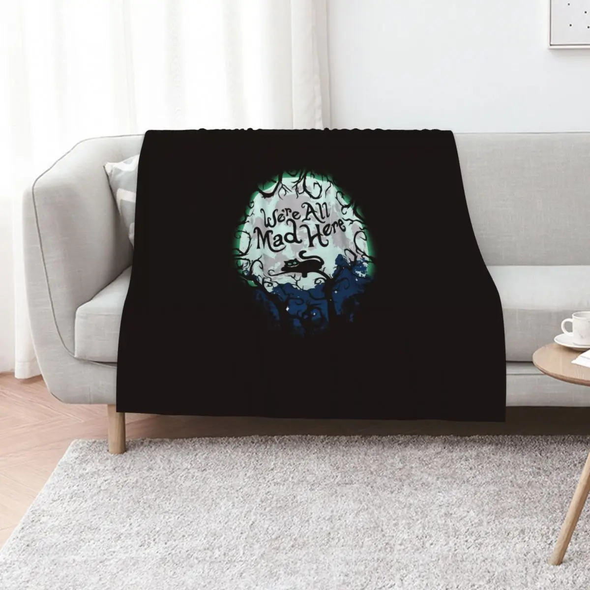 We're All Mad Here. Throw Blanket Sofa Quilt Luxury Throw wednesday Decorative Sofas Thermals For Travel Single Blankets