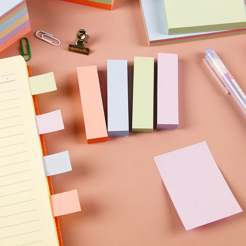 Sticky PET Self-Adhesive Clear Memo Pad Note Papers for School Student Office Stationery