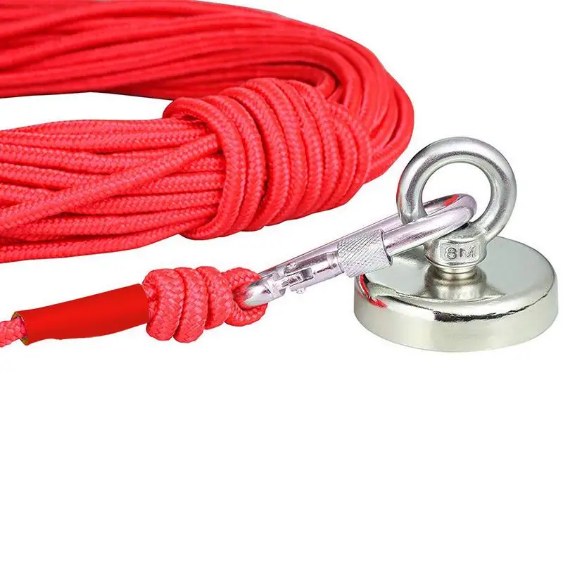 Emergência Nylon Escape Rope, Escalada Buckle, ímã, resgate, segurança, corda de pesca, acampamento ao ar livre, 8mm Comprimento, 20m Comprimento