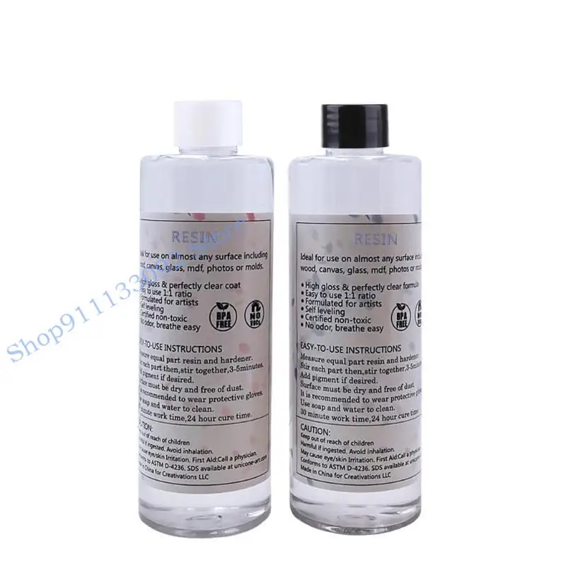 

H9ED Clear Epoxy Resin AB Casting for Casting Resin Jewelry DIY Mix 1:1 Ratio