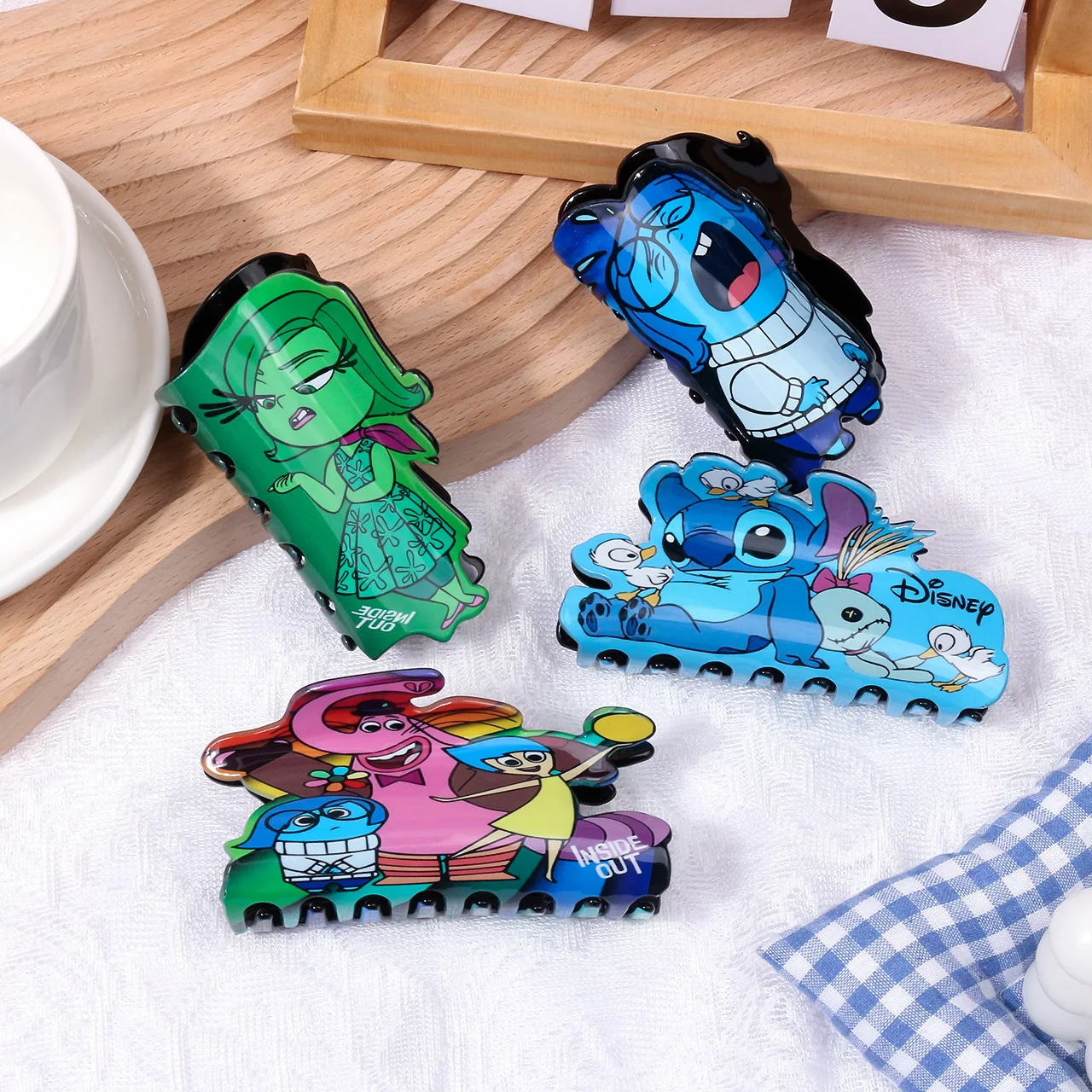 2 مشبك شعر عشوائي لتصريف الدماغ من ديزني، إكسسوارات شعر لطيفة ومحبة، دبابيس شعر مزخرفة لتصفيف الشعر اليومي الجميل