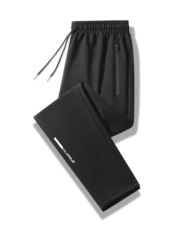 

Мужские повседневные брюки Spor, весенне-осенние свободные брюки большого размера, прямые брюки для бега, корейский тренд, дышащие, Qui Dry