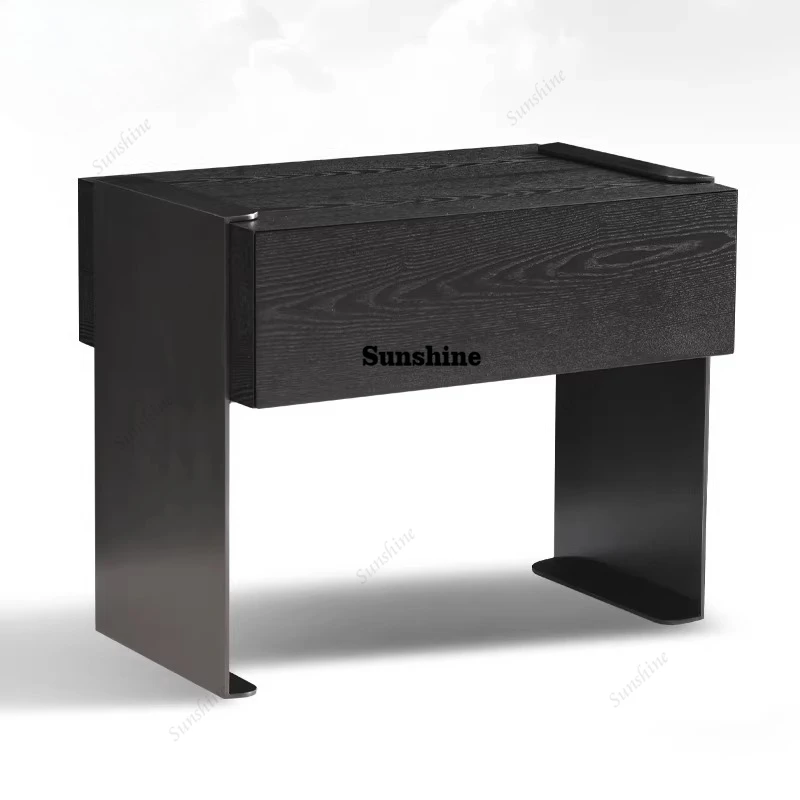 

Italian minimalist, stainless steel bedside table, minimalist, bedroom bedside table