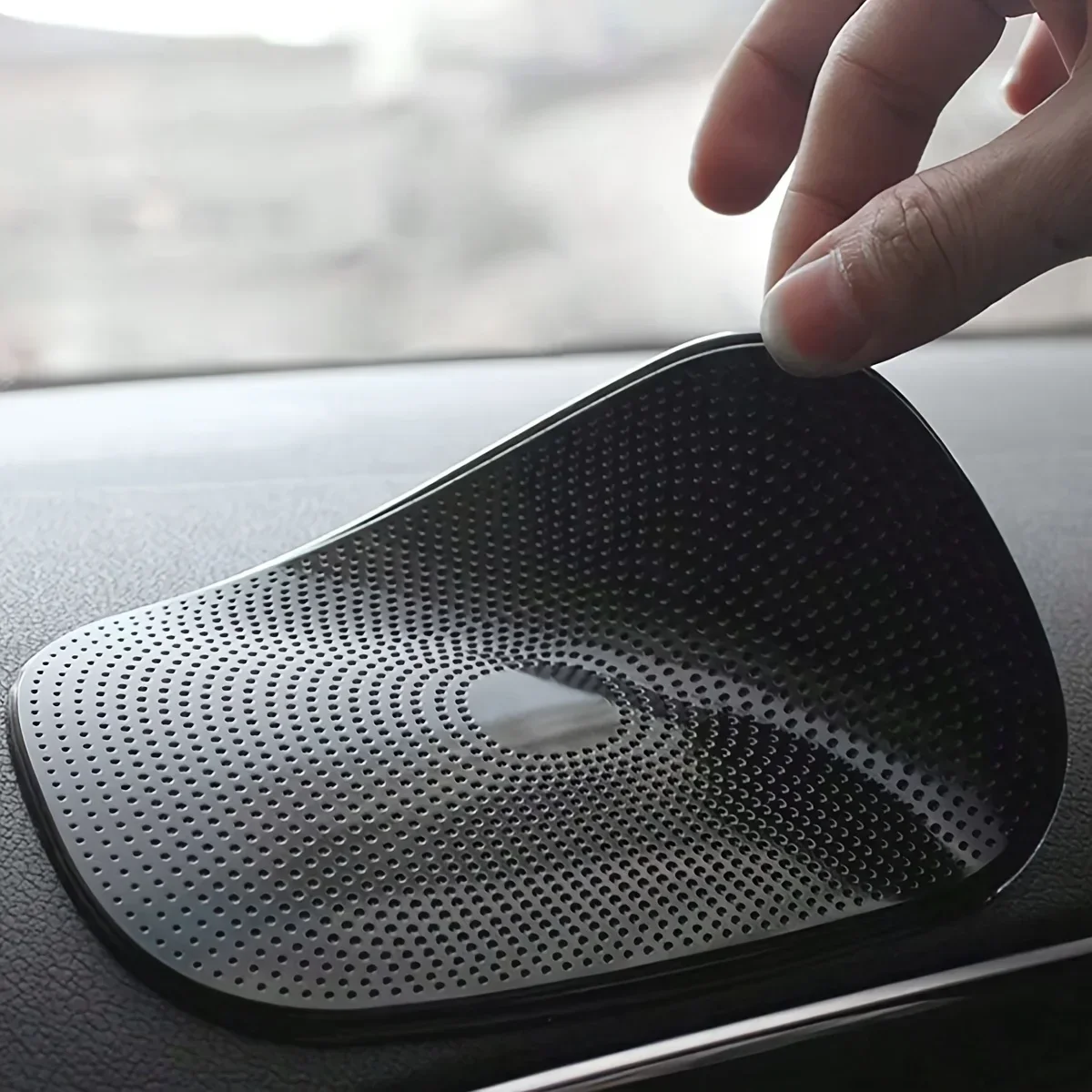 Anti-Rutsch-Matte für das Armaturenbrett im Auto, klebrige Silikonunterlage für Telefon und kleine Gegenstände, rutschfeste Klebehalterung (schwarz)