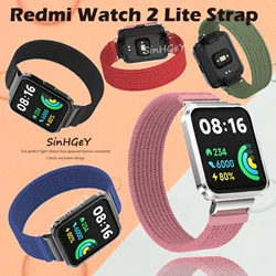 SinHGeY For Redmi Watch 2 Lite Strap Soft Nylon Strap Metal Case Elasticity Replacement Wristband