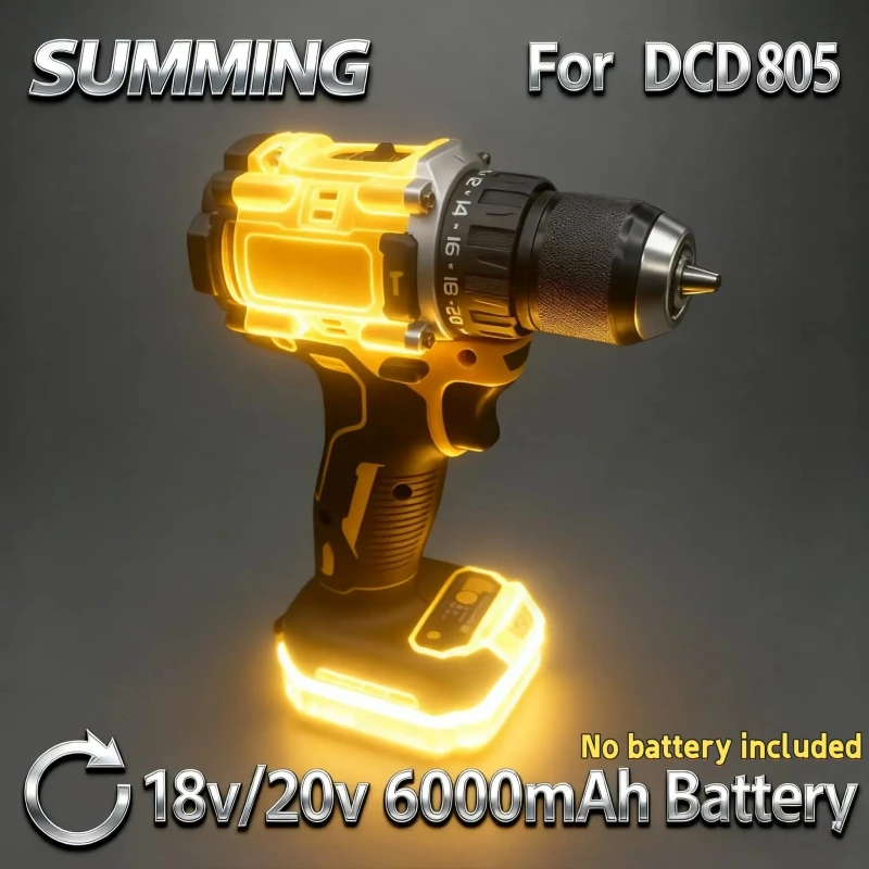 

Lithium Battery 20V RechargeableBrushless Compact ElectricScrewdriver replaceable Hand Drill Impact Drill DCD805 ⚡ for DCB206