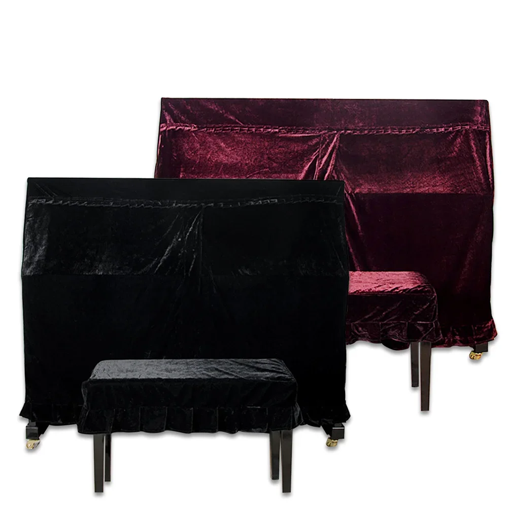 Durable Soft Velvet Decorated Piano Cover Macrame Hand Wash Practical Home With  Cover Dust-Proof Protective Anti-scratch