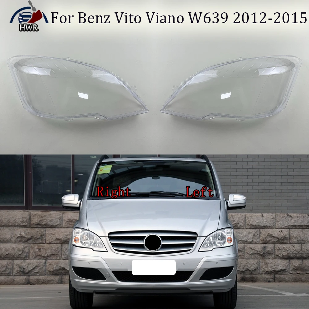 

Front Headlamp Cover Transparent Lampshade Headlight Shell Lens Cover Plexiglass For Benz Vito Viano W639 2012 2013 2014 2015