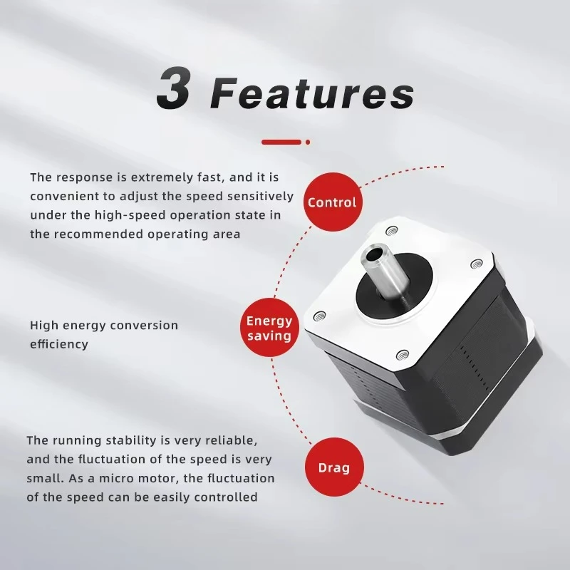 DC Mini Nema 11 Stepper Motor 28mm Dual Shaft Stepper Motor 0.67A 60mN.m 4 Leads for numerical control 3D Printer Hollow Dual