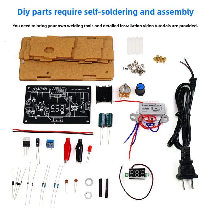 

Electronic Training LM317 Adjustable Voltage Regulator Kit Power Supply Board for Circuit Principle Learning
