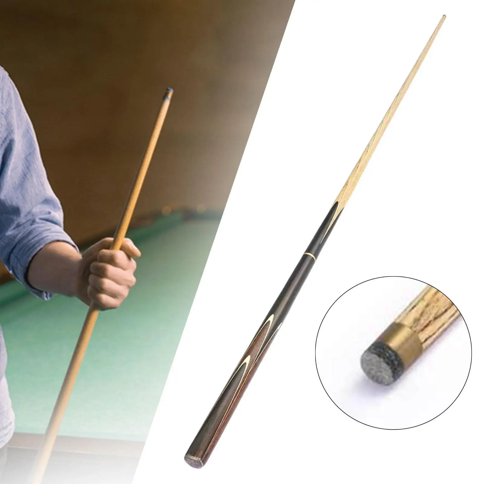 3/4 Split Pool Cue Pool Stick American Big Head Pool Cue, Billiard Pool Cue, Wood Billiard Cue for Beginners Starters