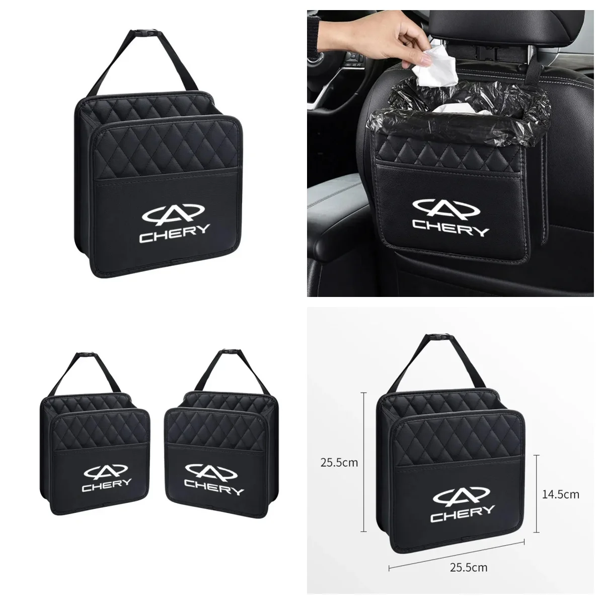 Car Seat Back Storage Bag Organizer Holder Fit Chery Tiggo7 Tiggo8 Pro Omoda5 Jaecoo J7 J8 Jetour X70 X90 Phone Drink Snack Inte