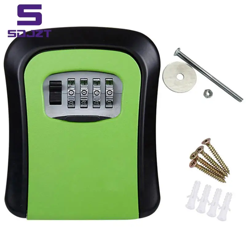 Safe Box Wand halterung Schlüssel Aufbewahrung Secret Box Organizer 4-stellige Kombination Passwort Sicherheits code Schloss kein Schlüssel Home Key