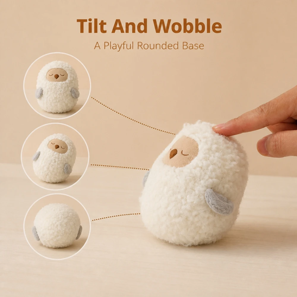 Cute Plush Ball Toy Soft Fluffy Ball Shaped Baby Comforter Stuffed Animal Sensory Toys 0-12M Gift Closed Eyes Newborns Gifts