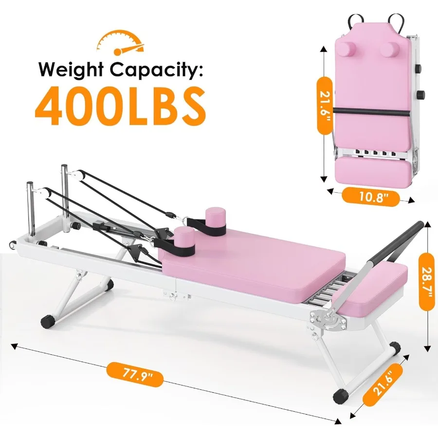 آلة بيلاتيس قابلة للطي لصالة الألعاب الرياضية المنزلية: معدات تمارين البيلاتيس المثالية للمبتدئين للياقة القلب عالية الكثافة مع #2