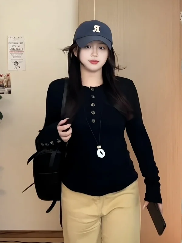 

Теплая термофутболка больших размеров с флисовой подкладкой, облегающая, черная, базовый слой для женщин больших размеров