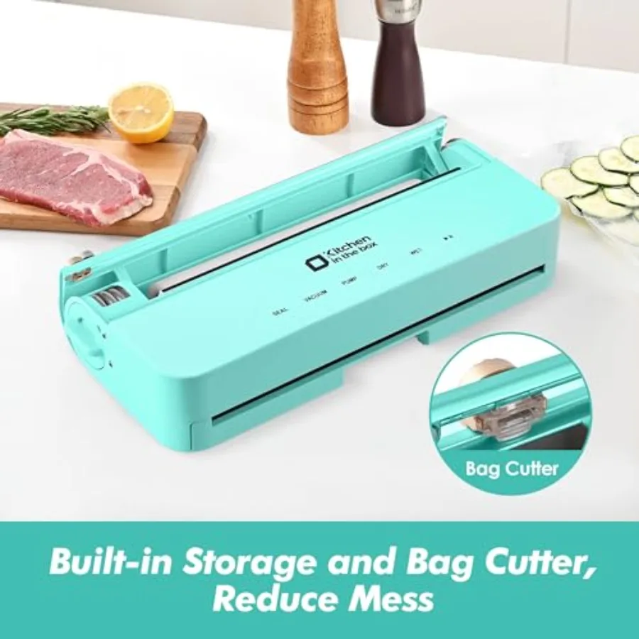 Smart Vacuum Sealer Machine with Bag Cutter OneTouch Food Sealing System with External Vacuum for All Preservation Needs Includ