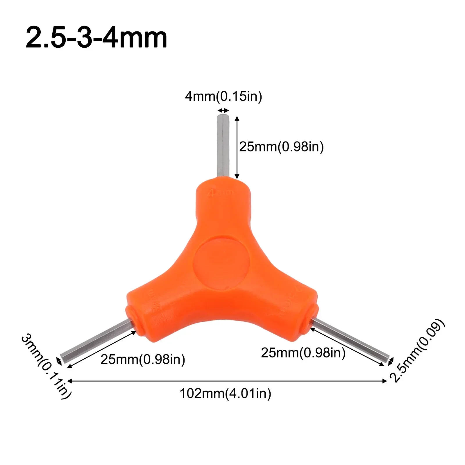 3 em 1 chave sextavada trigeminal chave hexagonal 2.5/3/4/5/6/8mm triângulo chave sextavada ferramentas manuais ferramentas de reparo de manutenção de bicicleta