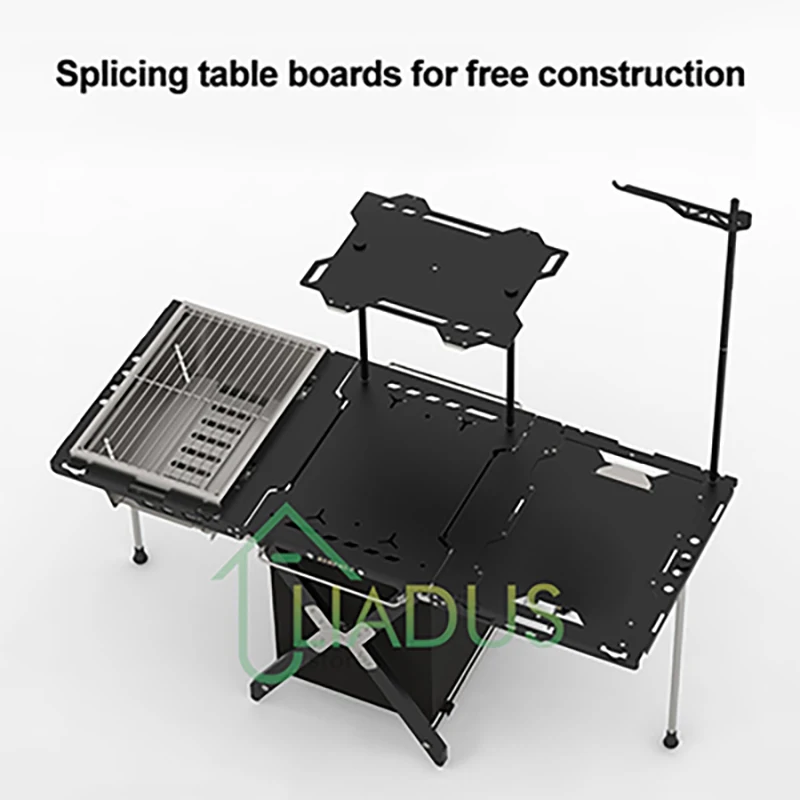 

Tactical Camping Desk Assemble Portable Lightweight Durability Folding Table Outdoor Gear for Picnic Tea Backyard BBQ Gathering