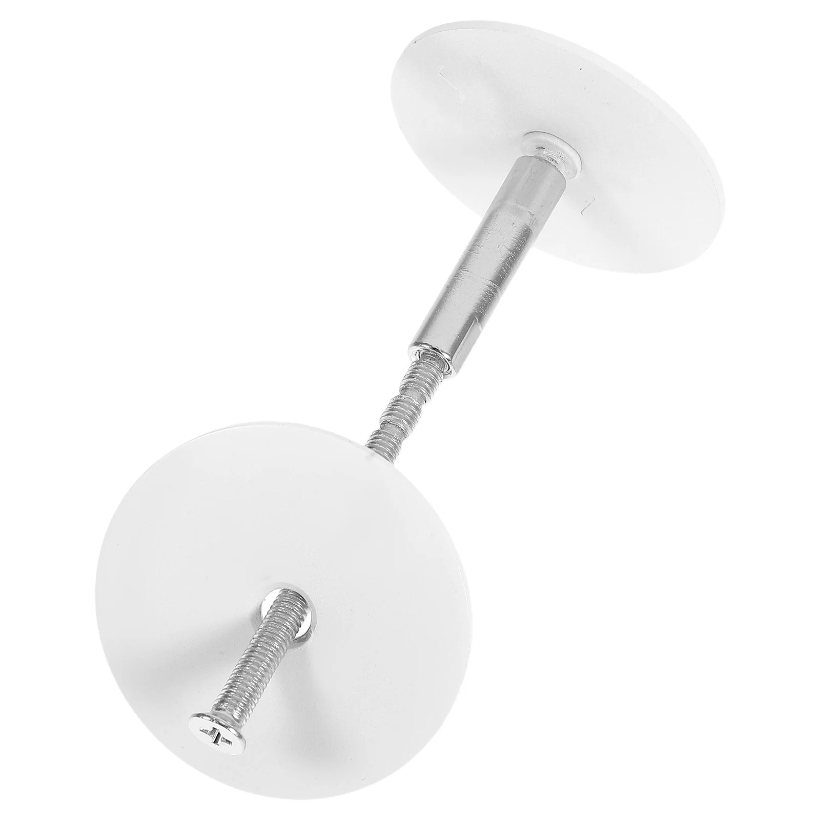 

1Set 50mm Diameter Door Hole Cover Plate Round Deadbolt Filler White Stainless Steel Security Fixing Conceals Easy