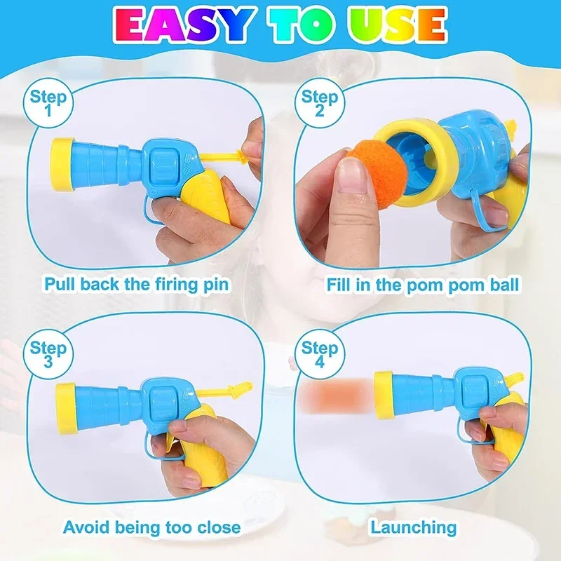 3F-Cat Toys Interactive Launch Training Toy For Pet Kitten Creative Mini Shooting Gun Games Stretch Plush Ball Toys Pet Supplies gallery 4