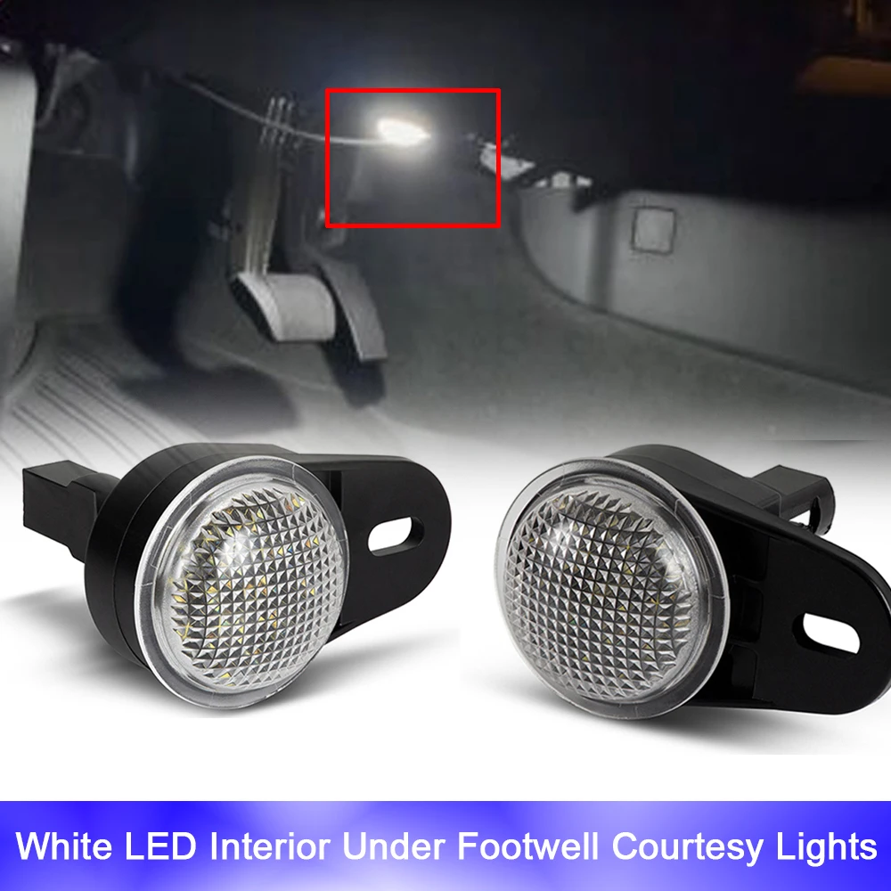 

6000K White LED Interior Courtesy Footwell Lights For Jeep Liberty Commander Grand Cherokee Wrangler Dodge Nitro Durango RAM