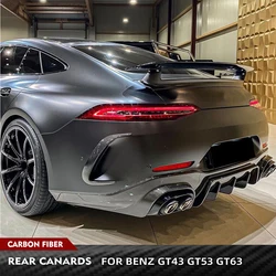Carbon Fiber Car Rear Bumper Air Vent Covers Trims For Mercedes-Benz AMG GT 43 50 53 Sedan 4 Door 2019 2020 Rear Bumper Canards