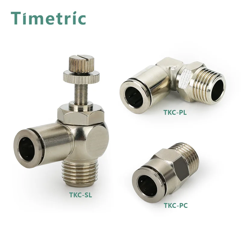 

TKC-SL Series Threaded Straight Pneumatic Component Pneumatic Connector Tube Pipe Fittings for Air Gas Water Tube