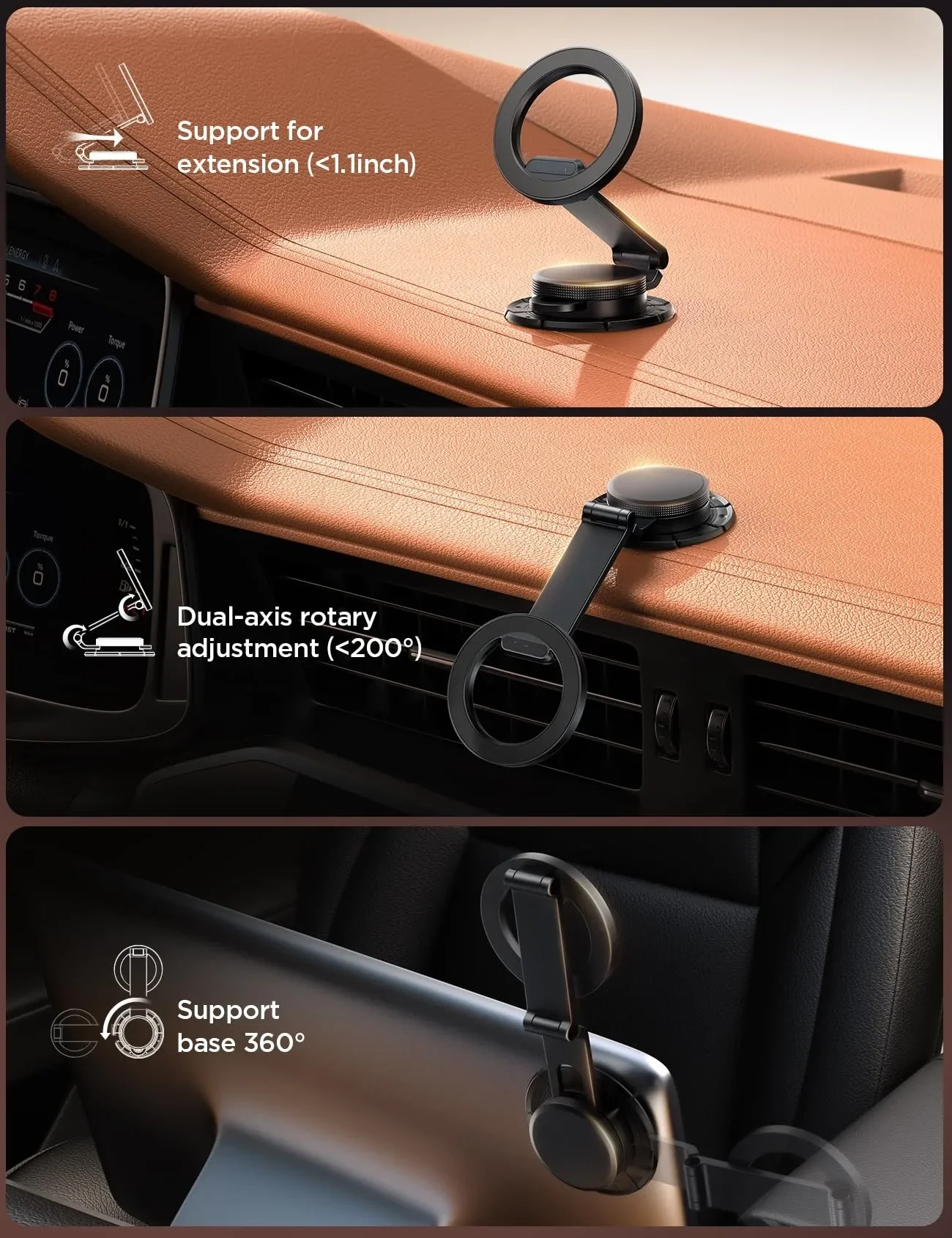 Car Mount, [-Metal Strongest Magnet]  Phone Holder  Car Dashboard,  Phone Mount, Car Holder Fit