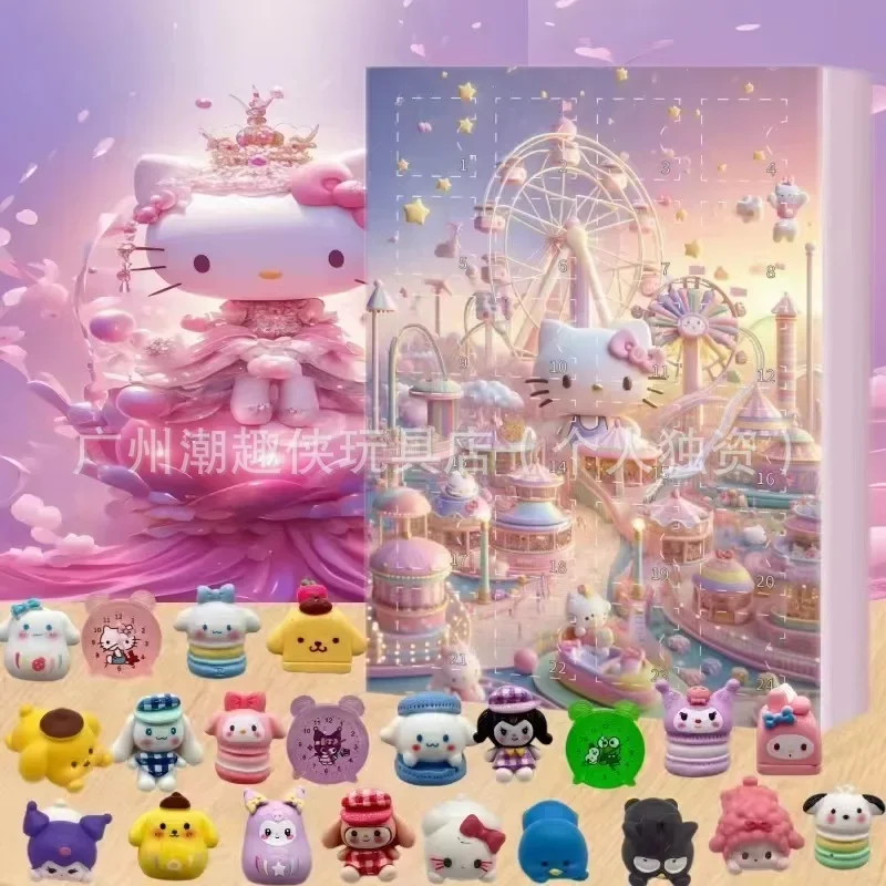 Sanrio Navidad Adviento Hello Kitty cuenta atrás calendario caja calendario caja ciega juguetes regalo de Navidad juguete para niños