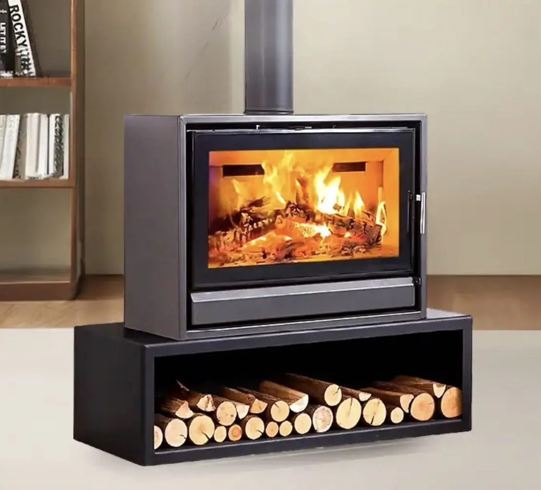 ZHUWEI ODM مدفأة حديثة قائمة بذاتها كفاءة حرارية من الحديد الزهر للمناطق البيئية للاستخدام الداخلي في فنادق الشقق