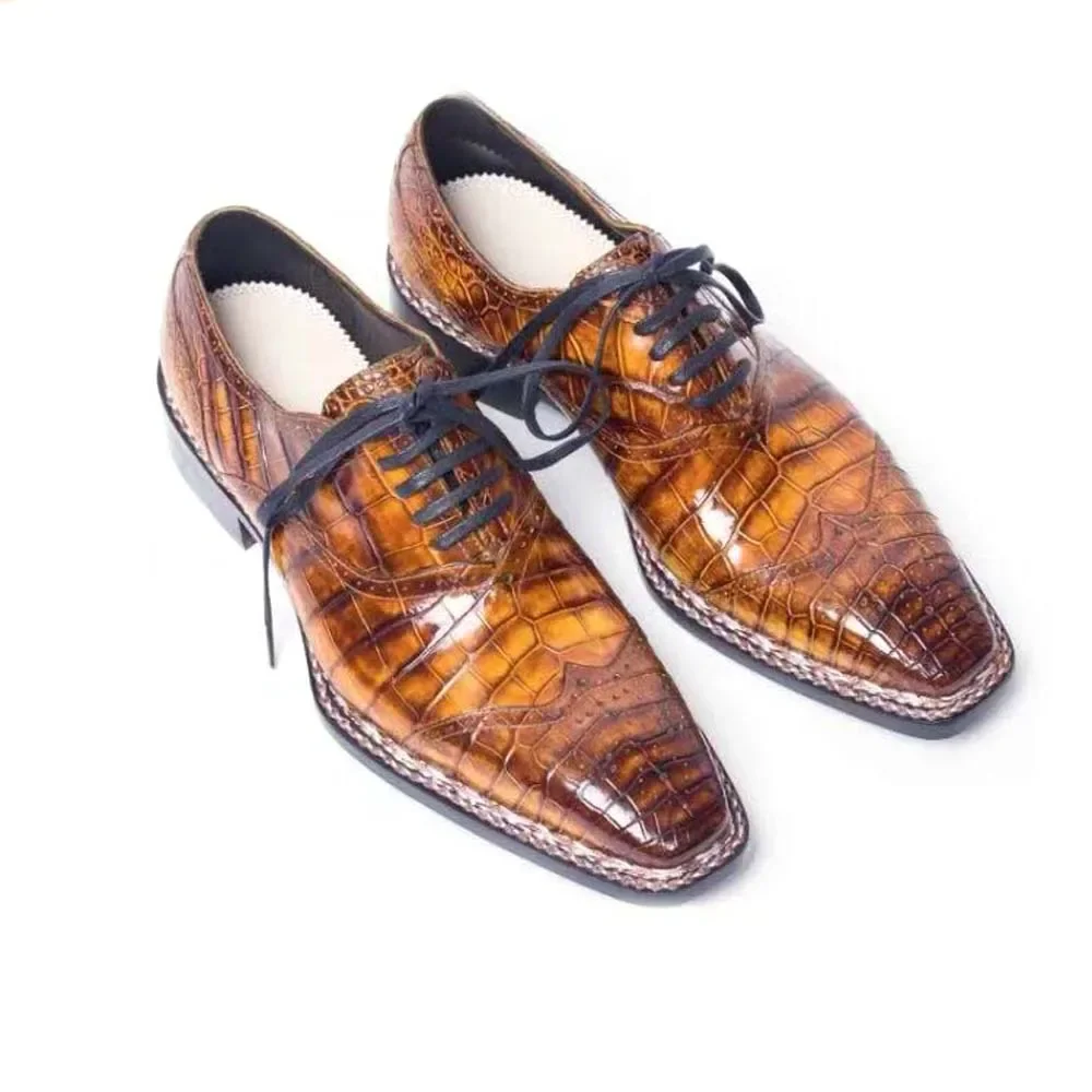 

sanyeshechipin мужские формальные туфли мужские туфли из крокодиловой кожи цвет кисти коричневый