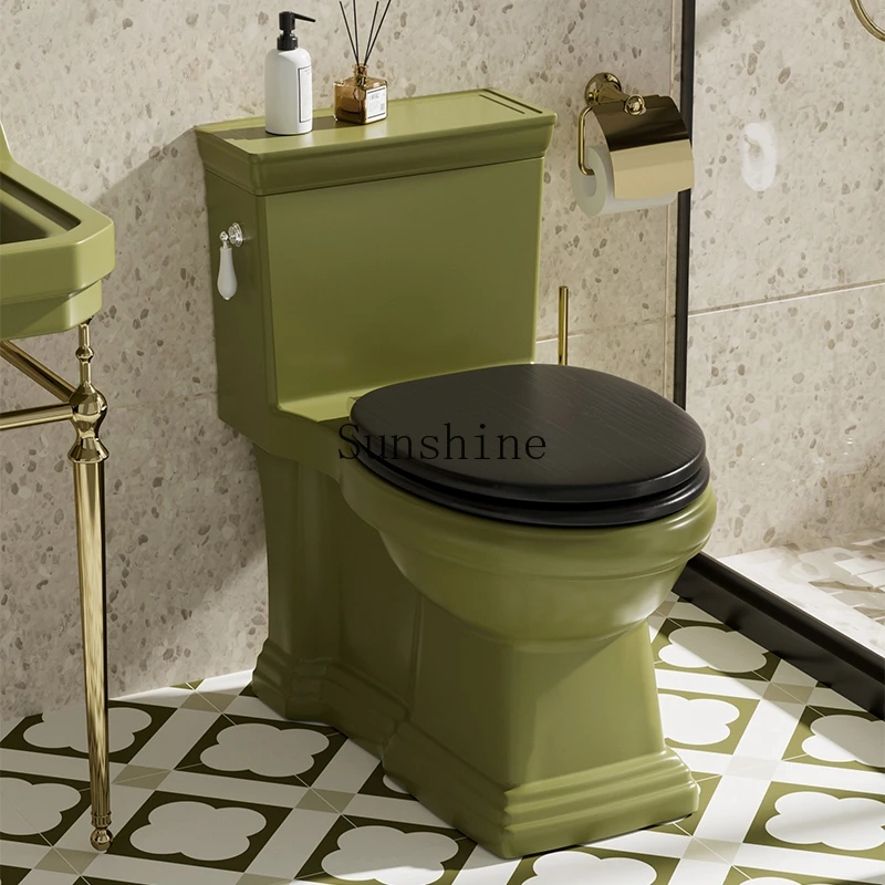 

Grass green retro toilet bathroom siphon toilet individuality creativity classical home