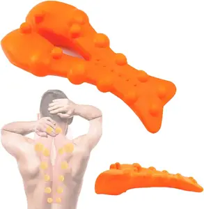 Trapezius Trigger Point Massager for Neck and Shoulder Pain Relief, Posture Corrector (Orange)