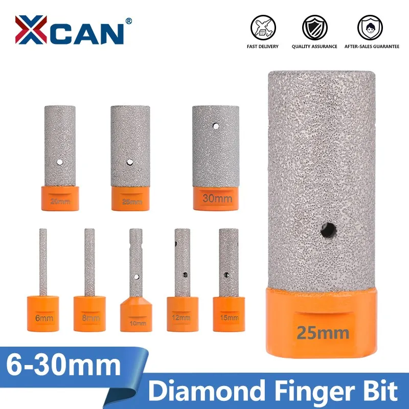 XCAN M14 Thread Diamond Finger Bits Enlarge Grinding Holes Dia 6/10/12/15/20/25/30mm Tile Stone Countertop Diamond Milling Bits 