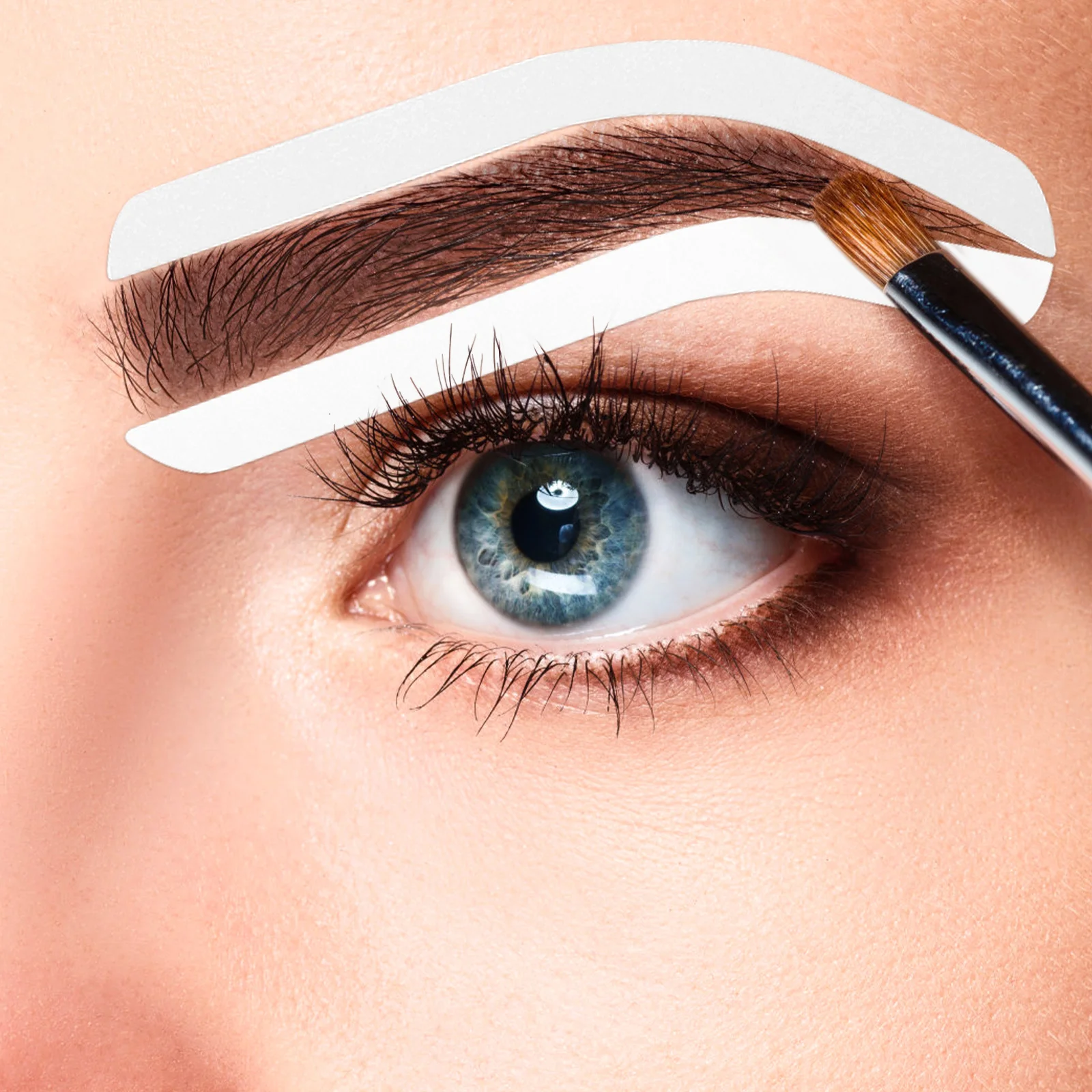 Kit de plantilla para cejas, cinta adhesiva para dar forma a las cejas, para maquillaje, tatuaje, plantilla para principiantes, pegatina desechable
