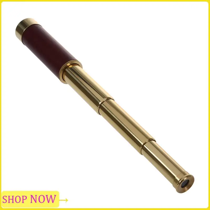 

Especial 2X Pocket Telescope Brass 25X30 Binoculars Monocular Telescope Hand Telescope In Gold