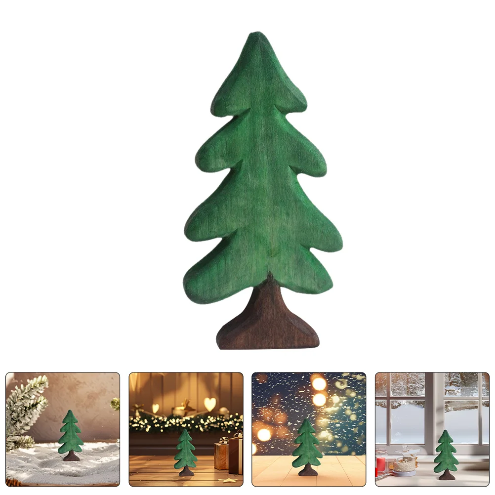 

Small Wooden Christmas Tree Tabletop Rustic Pine Design Xmas Holiday Winter Table Decor Christmas Tree Shelf Centerpiece