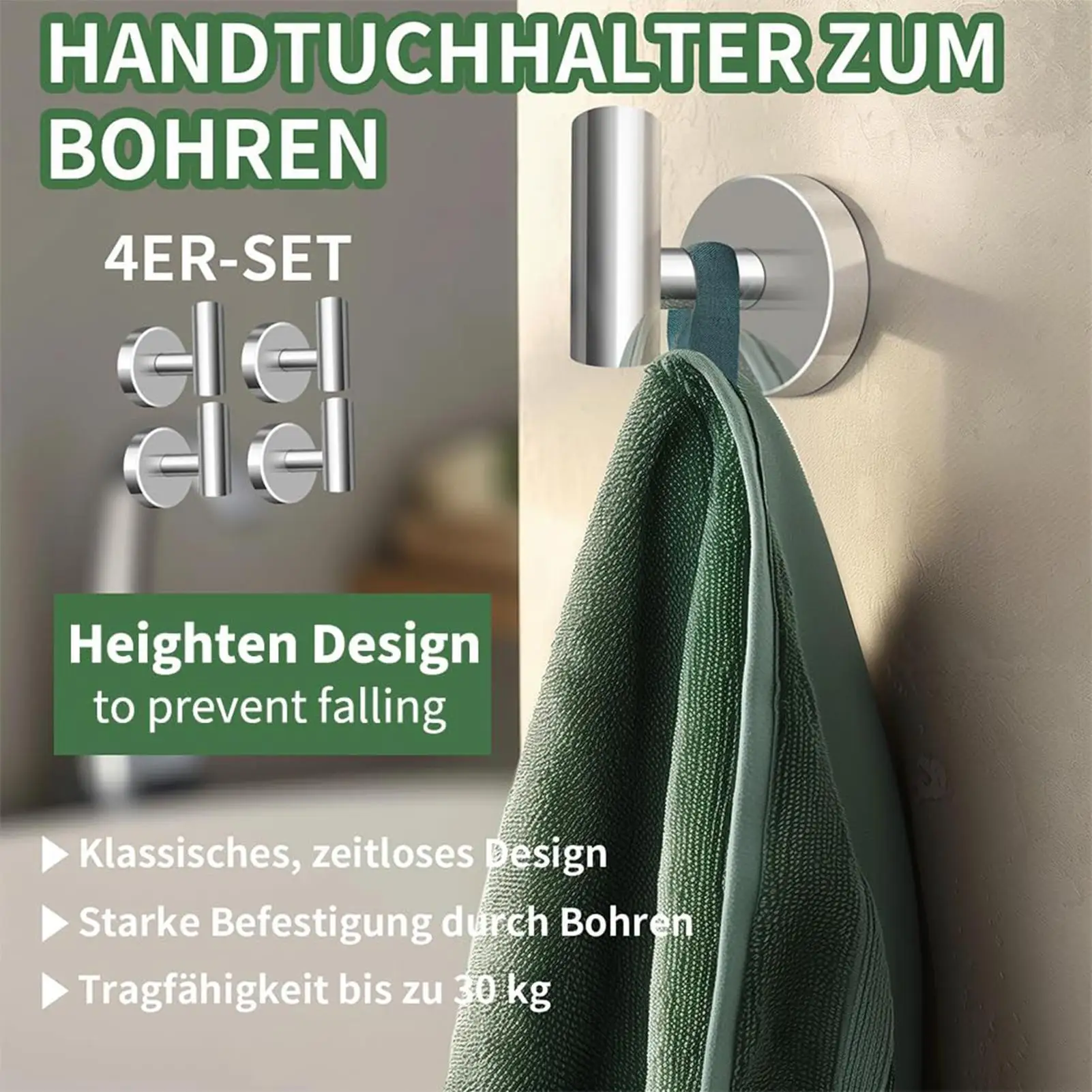 

Heavy Duty Towel Hooks Rustproof Utility Hanger Holder Stainless Steel Wall Mounted Hooks For Clothes Hats Keys Kitchen Bathroom