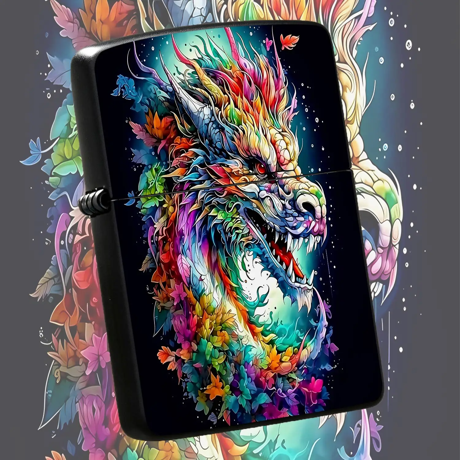 Colorfulstyle Dragon Pattern Lighter, Creative Trendy Portable Igniter, Multi-Scene Practical Decor Accessory, Ideal Gift For Outdoor Gathering Daily Use, Vibrant Artistic Exquisite Ornament For All Occasions A Humorous And Interesting Ligh