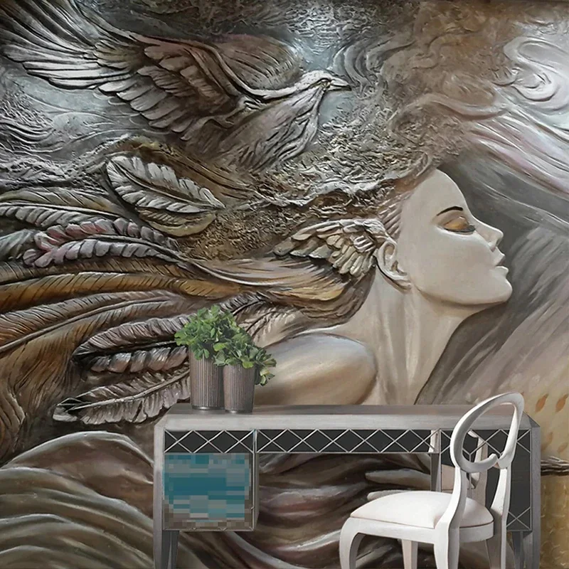 Custom 3D Photo Wallpaper Creative Embossed Beauty Peacock Wall Art Mural Bedroom Living Room Entrance Wall Painting Wallpapers