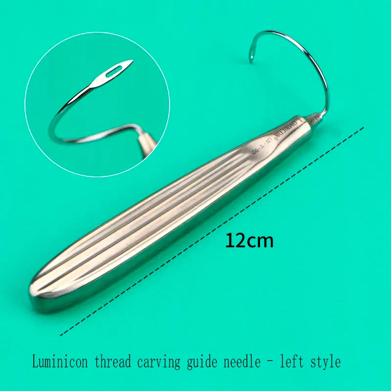 

Stainless steel wire carving guide needle for facial tissue puncture, skin pulling and plastic surgery tool for lifting buried t