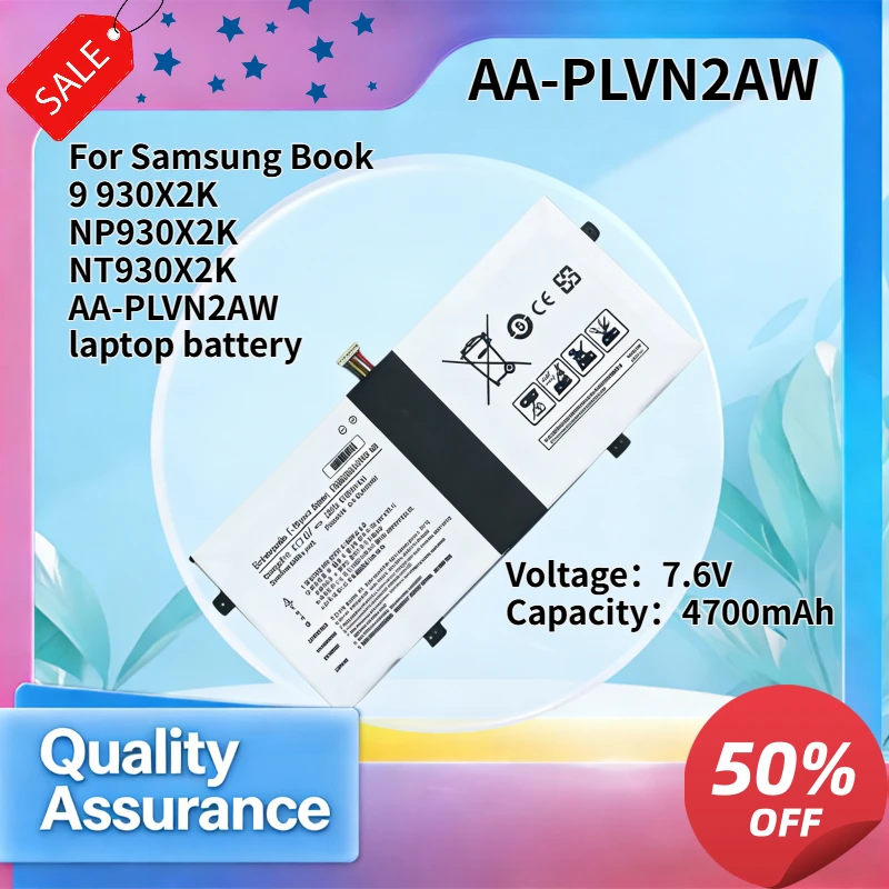 

4700mAh Compatible with Samsung Book 9 930X2K NP930X2K NT930X2K AA-PLVN2AW laptop battery
