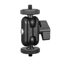 Minifocus Double Ball Heads Magic Arm With 360° Dual 1/4''Screw 15mm Ball Mount for Camera Clamp Monitor Video Light Mic Tripod