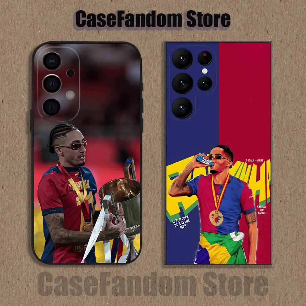 B-Brazil R-Raphinhas 11 Football Phone Case For Samsung S26,S25,S24,S21,S22,S23,S30,Ultra,S20,Plus,Fe,Lite,5G Black Cover