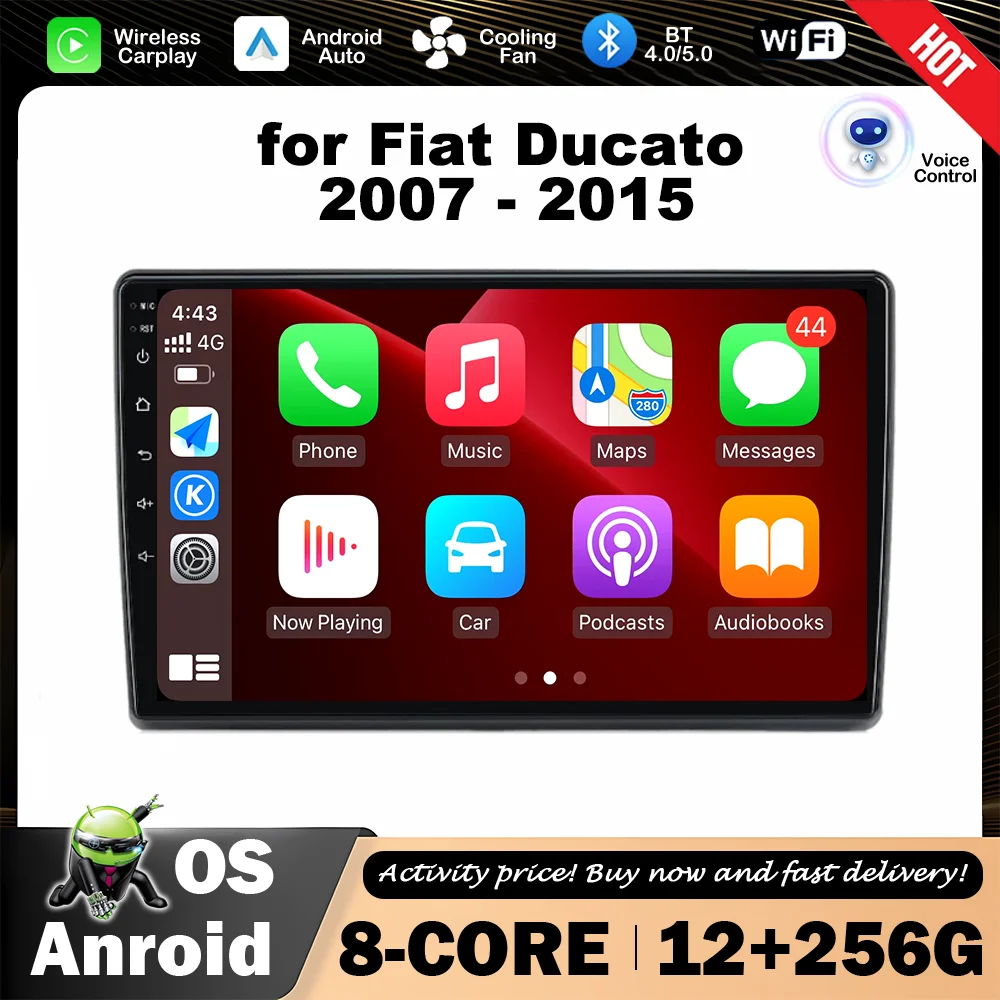 

9 '' for Fiat Ducato 2007 - 2015 Car Multimedia Audio Player Wireless Android Intelligent System GPS Navi BT WiFi 4G Head Unit