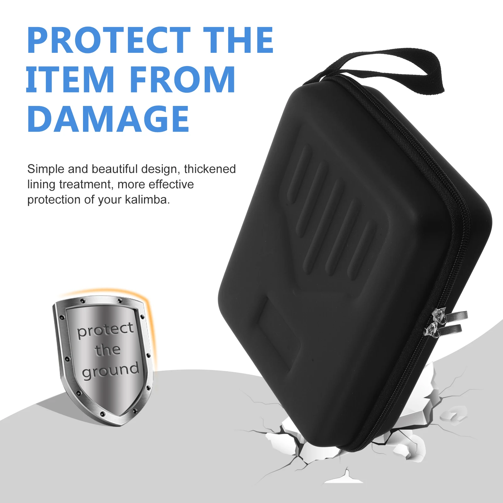 

Kalimba Bag Storage Instrument Thumb Piano Case Portable Canvas EVA Anti-Pressure Finger Pouch for Mbira Child Gift Accessory