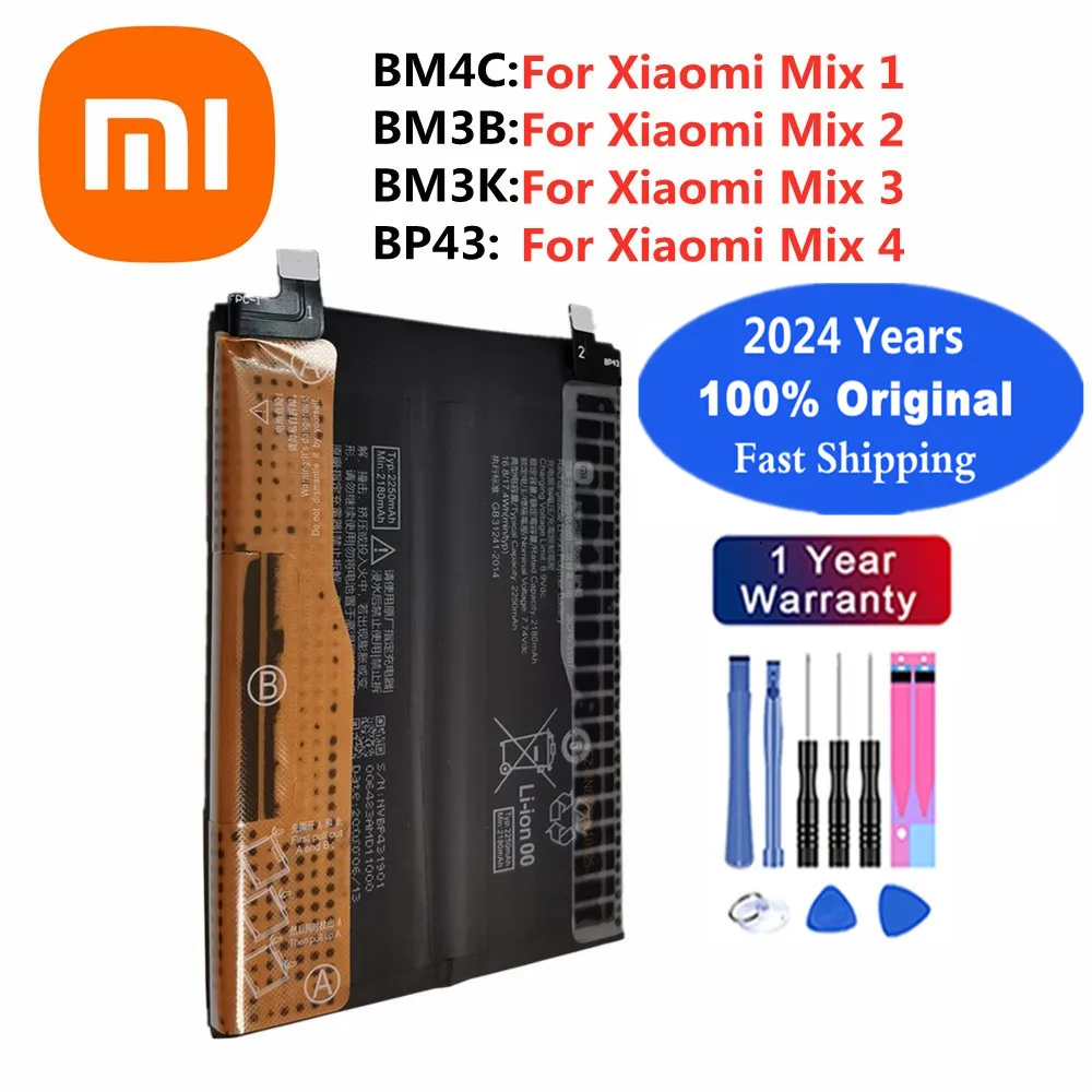 

2024 Years BM3K BM3B BM4C BP43 Orginal Phone Battery For Xiaomi Mi Mix 3 4 2 2S Mix4 Mix3 Mix2 Mix2S Battery Bateria Batteries