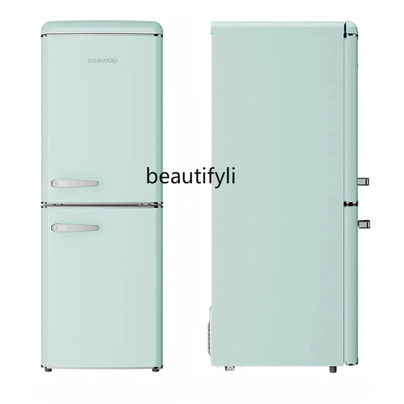 

Retro double door air-cooled refrigerator household energy-saving refrigeration freezing small freezer refrigerator 171L